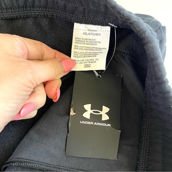 UNDER ARMOUR Rival Fleece Pants Men’s SIZE 4XL Black Sweatpants Straight Leg NWT - Picture 11 of 16